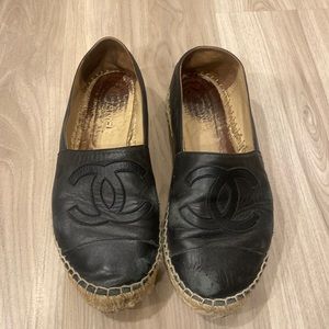 Chanel black espadrilles